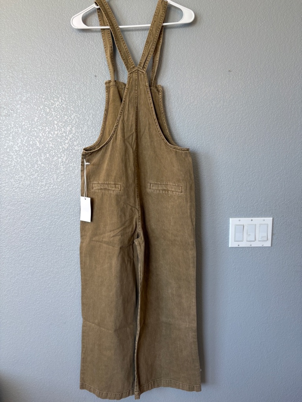 Zenana Outfitters Olive-Brown Cotton Denim Overall Dress - Picture 7 of 13